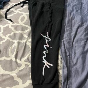 PINK Victoria's Secret Black Track Pants
